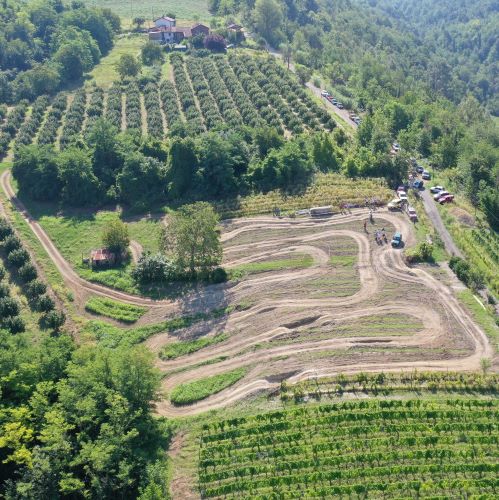 Tracciato off road Panda 4x4 tra vigneti e noccioleti